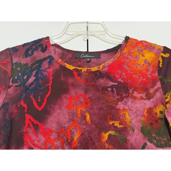 Caleesa Multi-Colored Abstract Batik Tunic, Size M - Picture 3 of 6